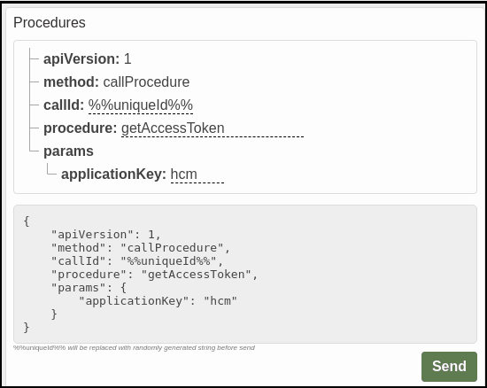 This screenshot shows the procedure section.