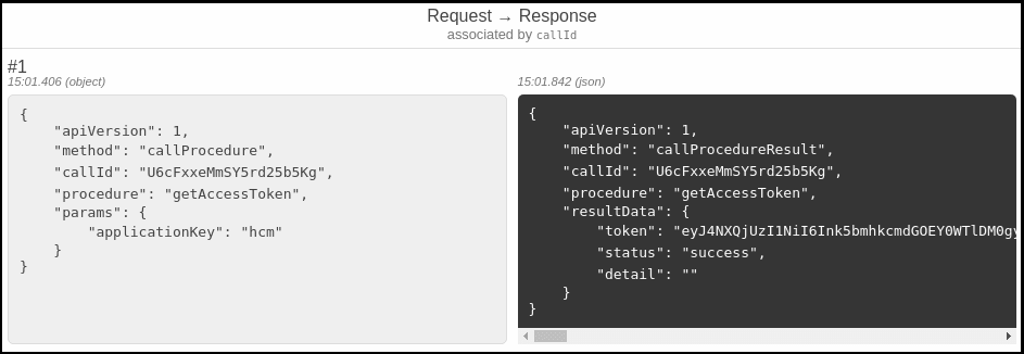 This screenshot shows the Request response method