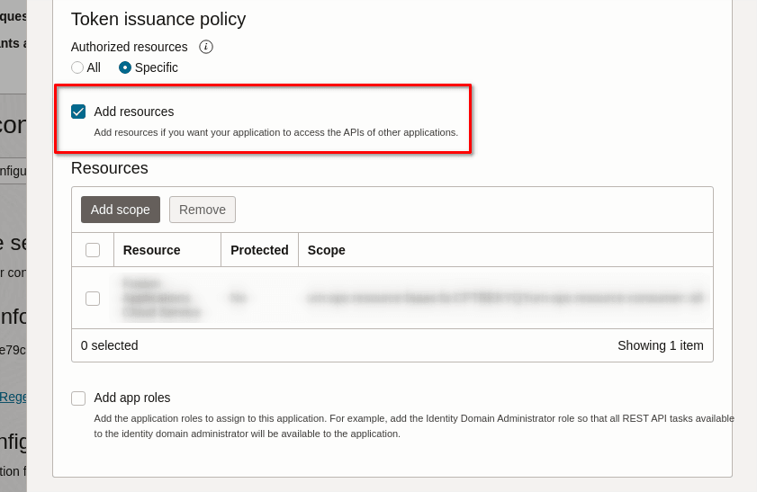 This screenshot shows the Token issuance policy screen.