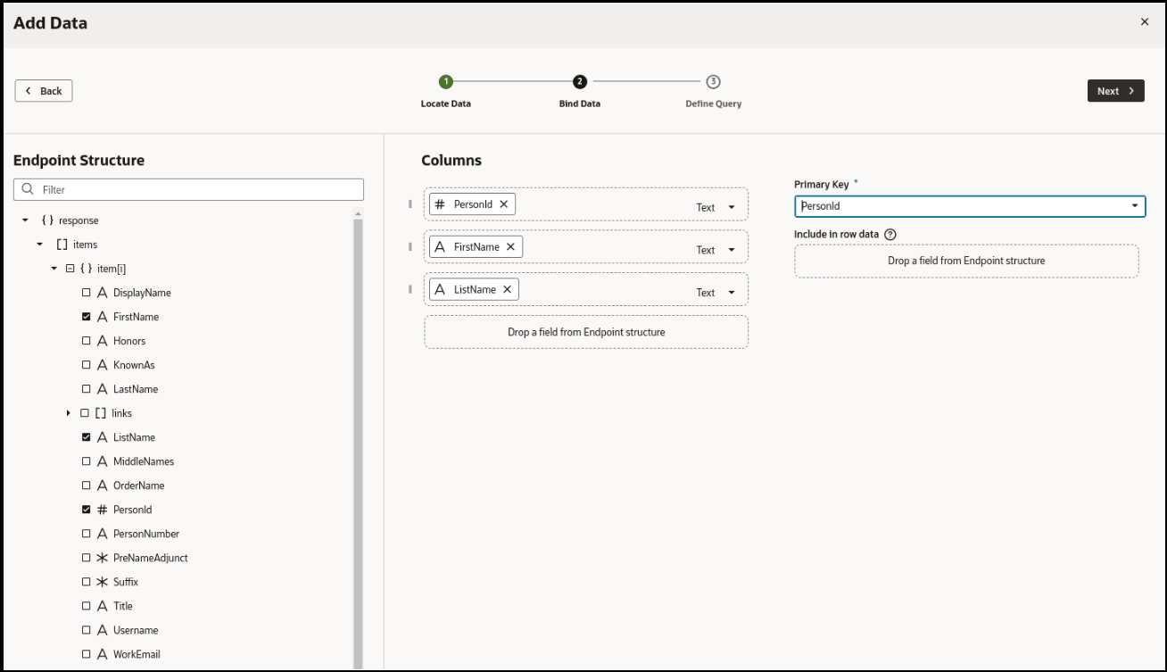 This screenshot shows the add data screen.