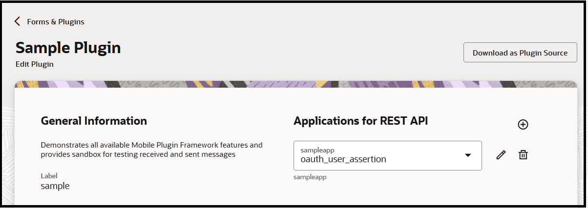 This screenshot shows the Edit Plugin page.