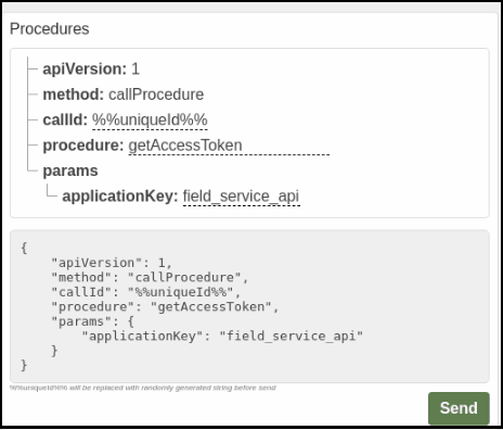 This screenshot shows the Procedures section.