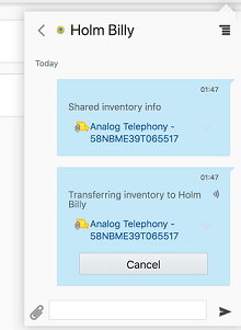 This image shows the Sender Side Inventory Transfer.