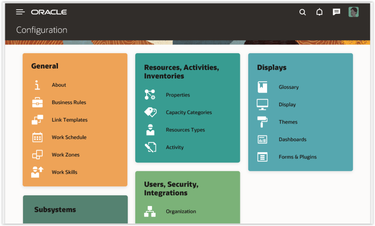 Image shows Configuration page