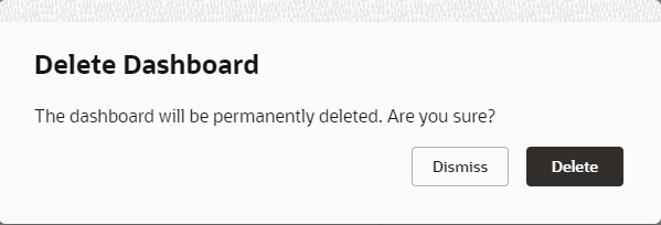 Image shows the Delete dashboard dialog box
