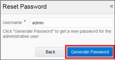 This image shows the Reset Password page.