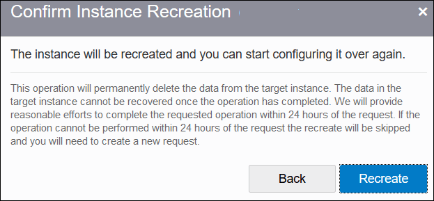 This screenshot shows the Confirm Confirm Environment Refresh page.