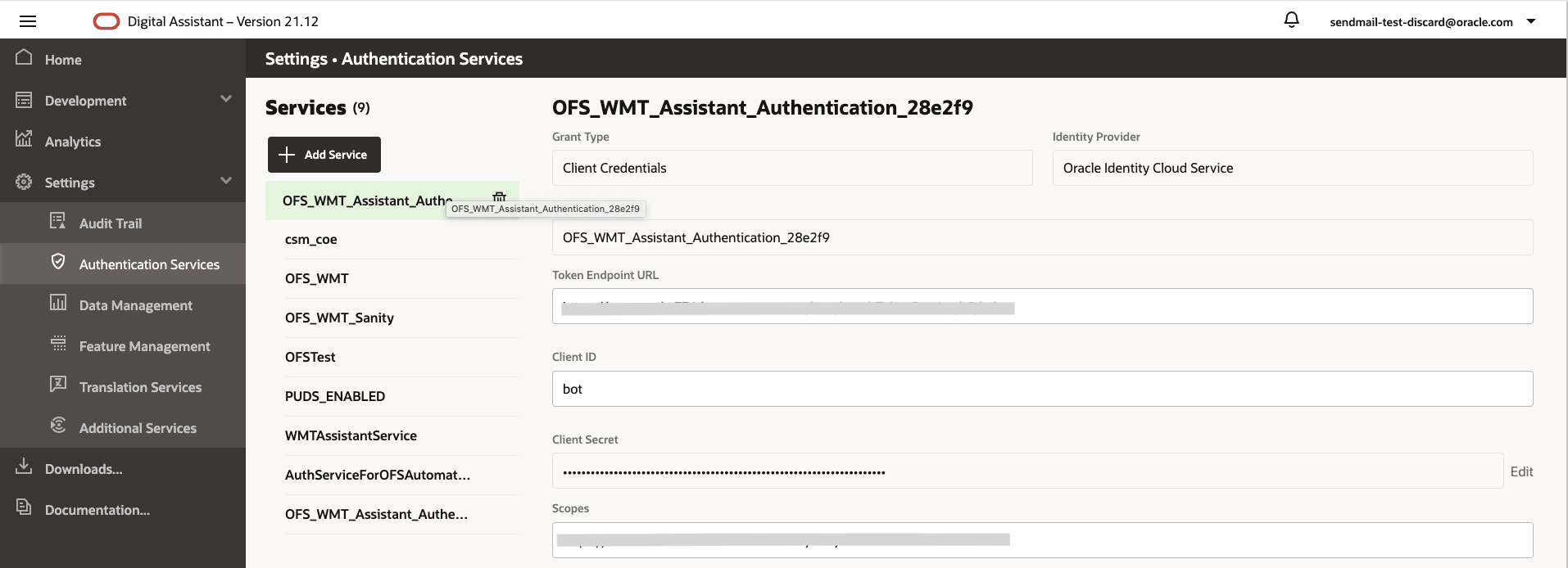 This screenshot shows the details for the Where is My Technician service.