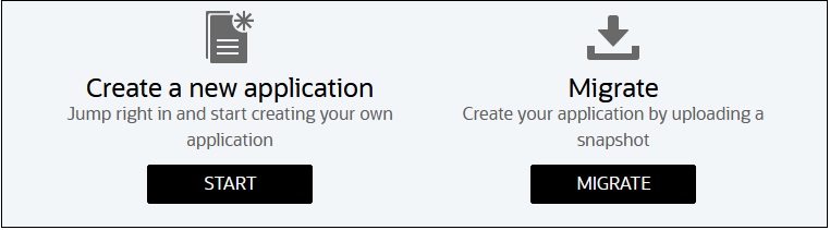 Create or Migrate options