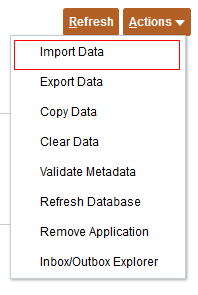 Actions Import Data