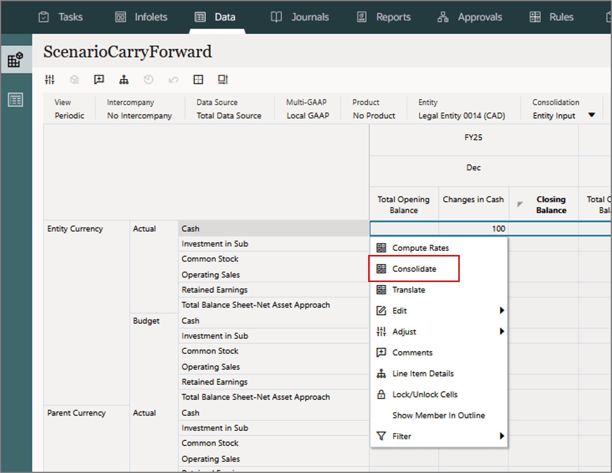 Actions, Consolidate
