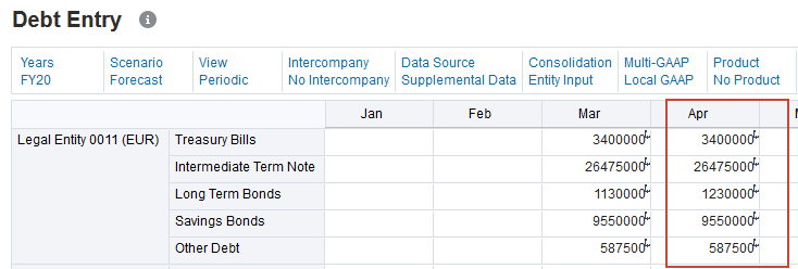 Debt Entry Form