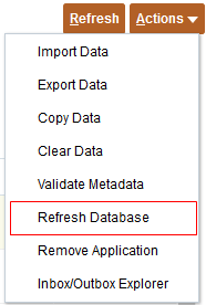 Actions then Refresh Database