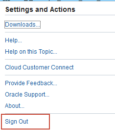 Sign out option