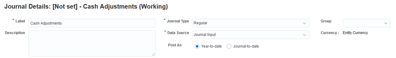 Journal Detaisl