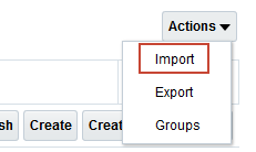 Actions Menu