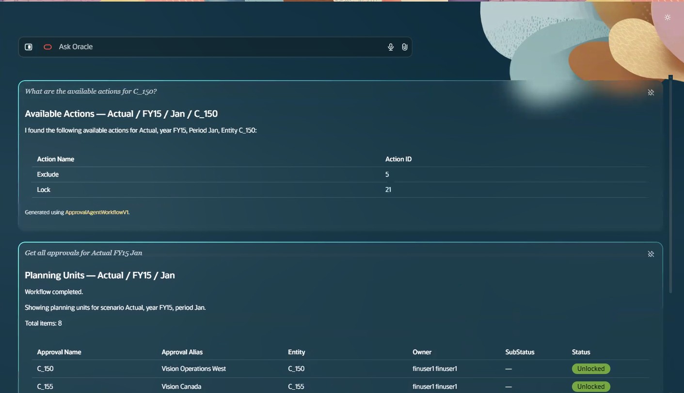 Approval assistant example to see available actions Approval assistant example to see available actions