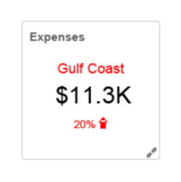 This figure shows an example of the Expenses infolet.