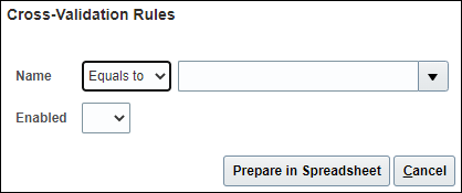 An image of the Cross-Validation Rules dialog box.