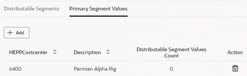 This image shows an example of the Primary Segment Values tab on the Account information page, with the pertinent details described in the surrounding text.