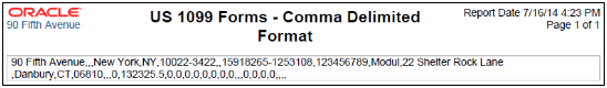 The US 1099 Comma Delimited Format is illustrated in this graphic.