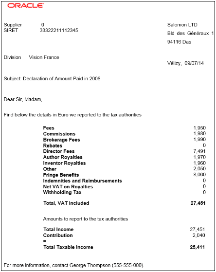 DAS2 Contractor Letters for France