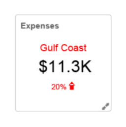This figure shows an example of the Expenses infolet.