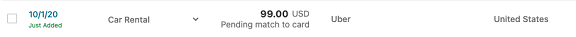 The figure shows the remaining item that's added to the work area with the Just Added tag.