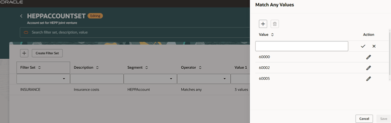 This image shows a filter set with a Matches Any filter, which is described in surrounding text.