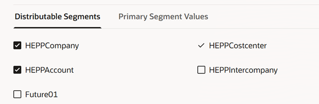 This image shows the Distributable Segments tab with the selected segments.