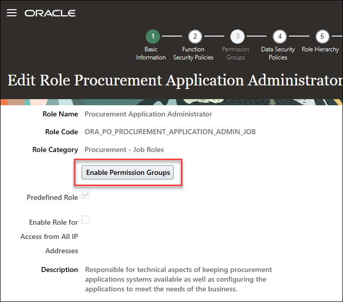 Enable permission groups