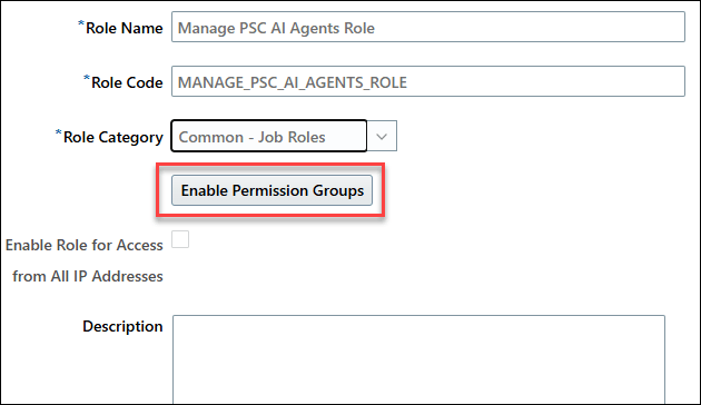 Create custom role in Security Console