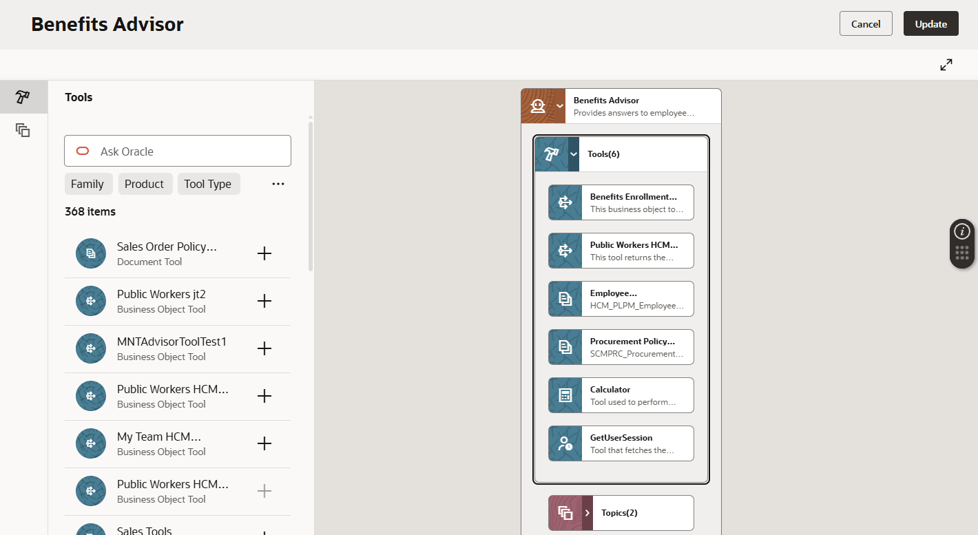 Screenshot of AI Agent Team page