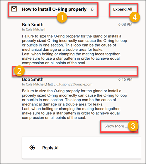 Expand options in the compose email window.