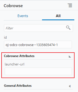 Detail of Cobrowse URL launcher field.