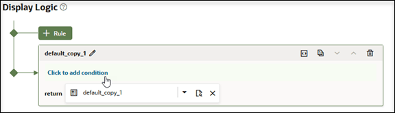 Rule condition UI