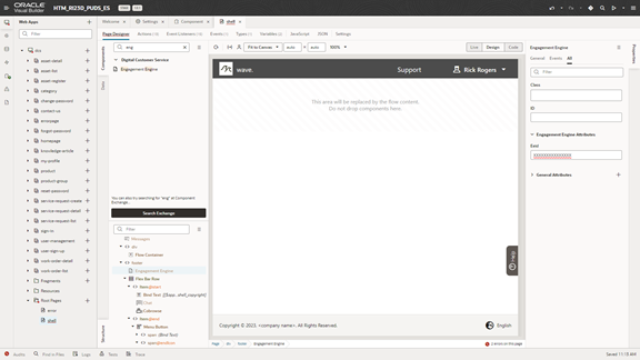 A screenshot of the rules engine.