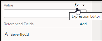 A detail of the Expression editor icon.