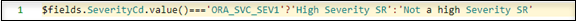 A sample of the required code.