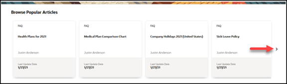 The browse popular articles section of the My Help page.