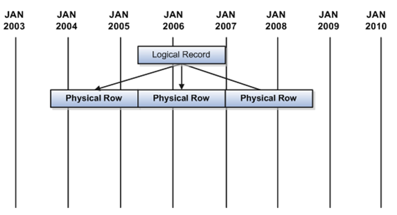 Image showing the Logical Records and Physical Rows