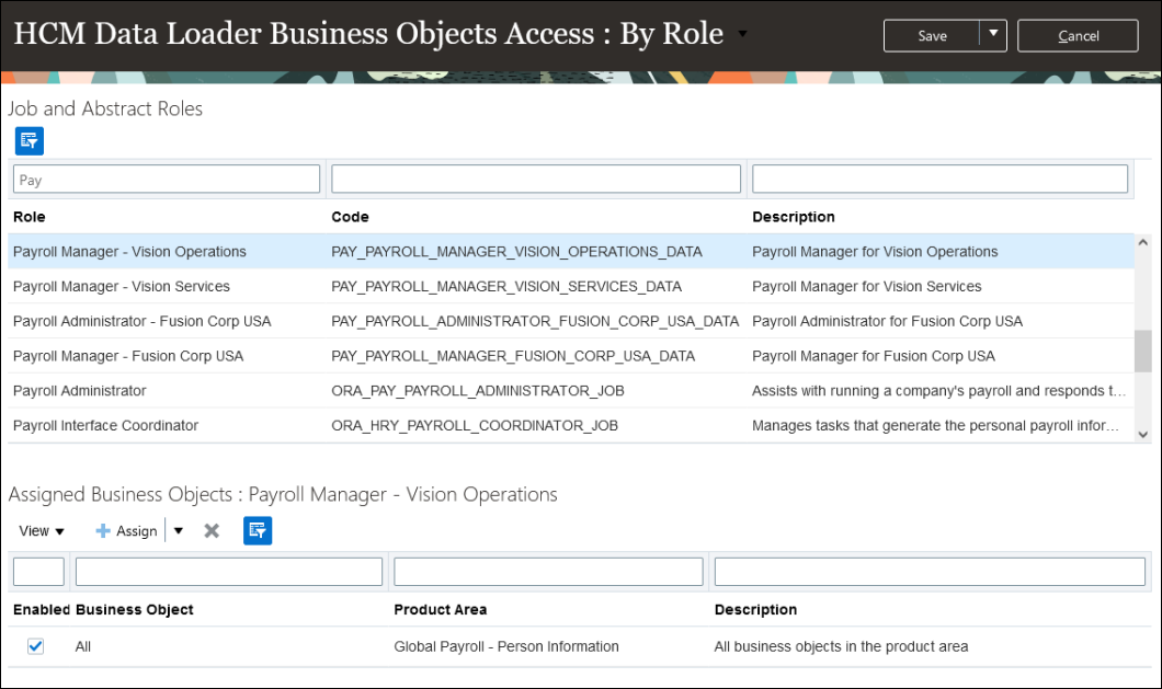 hdl-configure-hcm-data-loader-business-objects-access-by-role-page