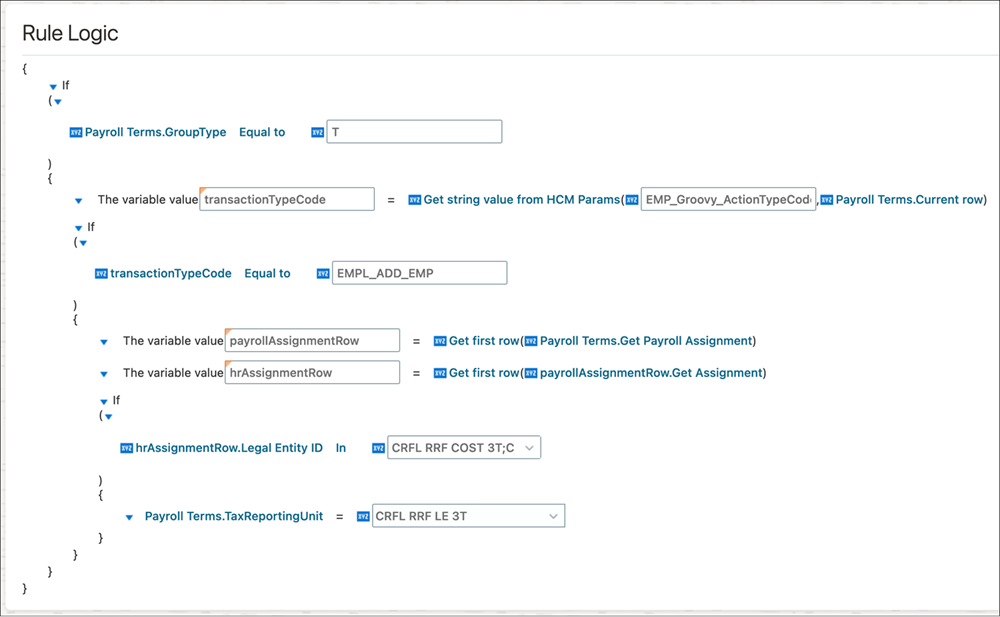 Screenshot that shows the Autocomplete rule logic