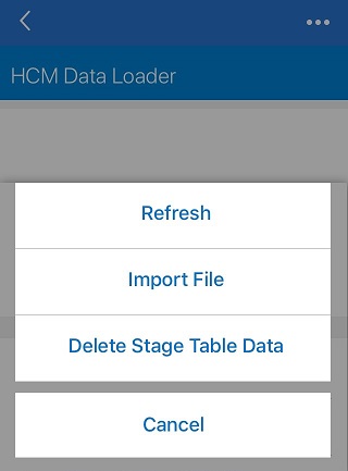 Importing File from mobile User interface