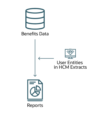 Diagram that illustrates how you can extract data using user entities in BENXML