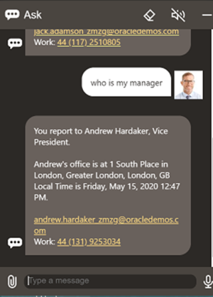 Image of the manager's name and contact details