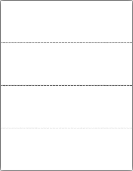 This image displays a sample of the Form W-2 4-up format paper stock.