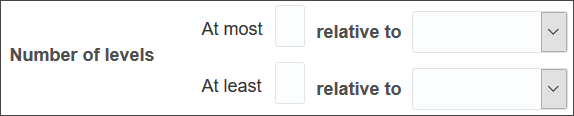 Number of levels settings for the job level list builder