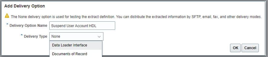 Click the plus icon to add a deliver option.