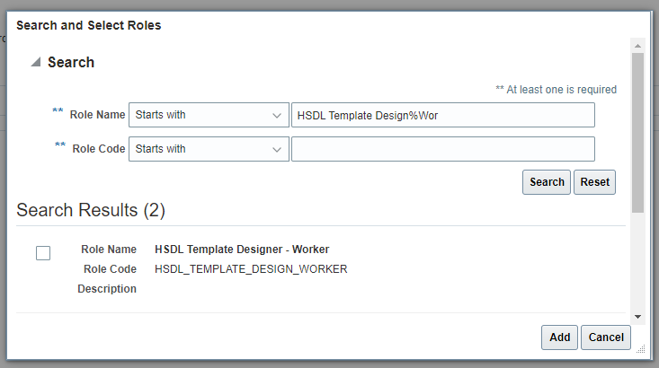 search and select the role to assign access